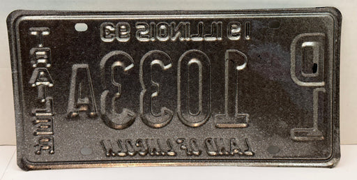 1993 Illinois Dealer Dealership License Plate DL 1033A Trailer   - TvMovieCards.com