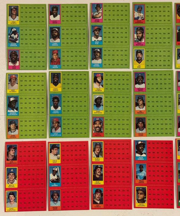 1981 Topps Baseball Scratchoff Test/Proof Set of 36 3-Card Panels / 108 Cards - TvMovieCards.com