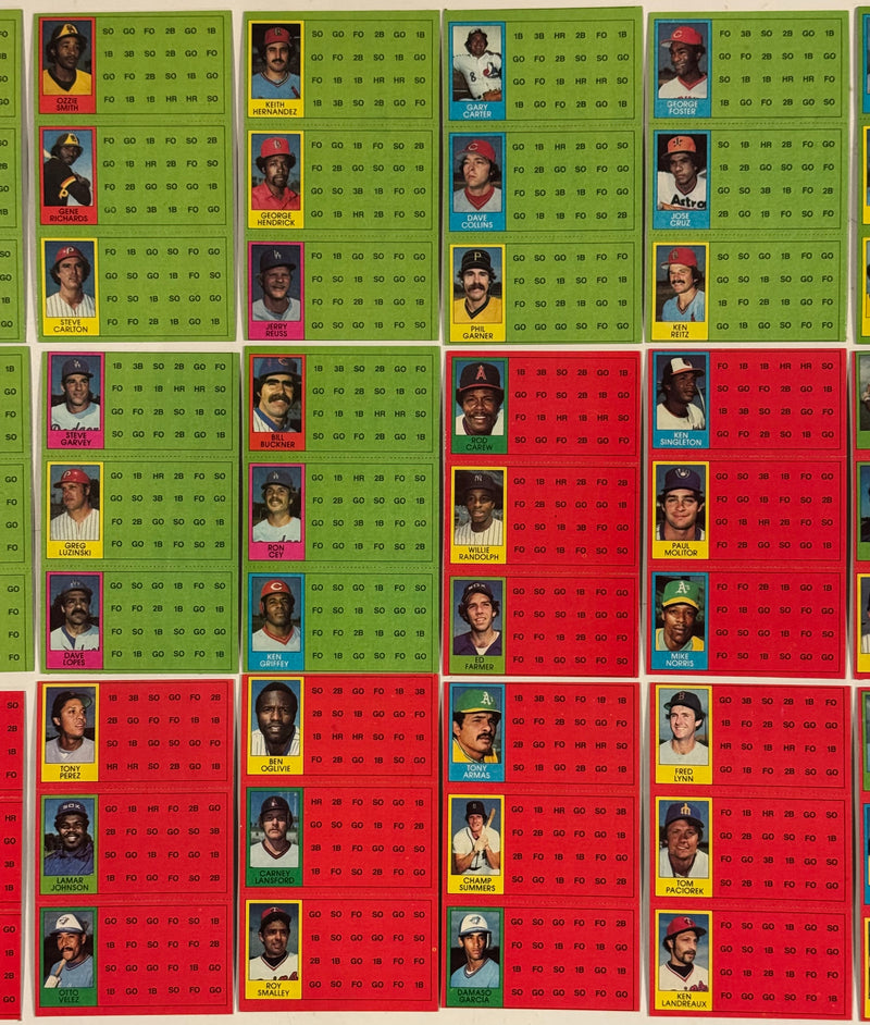 1981 Topps Baseball Scratchoff Test/Proof Set of 36 3-Card Panels / 108 Cards - TvMovieCards.com
