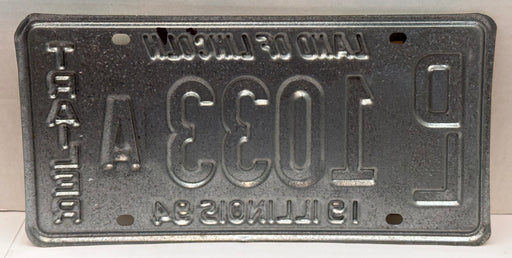 1994 Illinois Dealer Dealership License Plate DL 1033A Trailer   - TvMovieCards.com