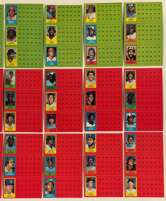 1981 Topps Baseball Scratchoff Test/Proof Set of 36 3-Card Panels / 108 Cards - TvMovieCards.com