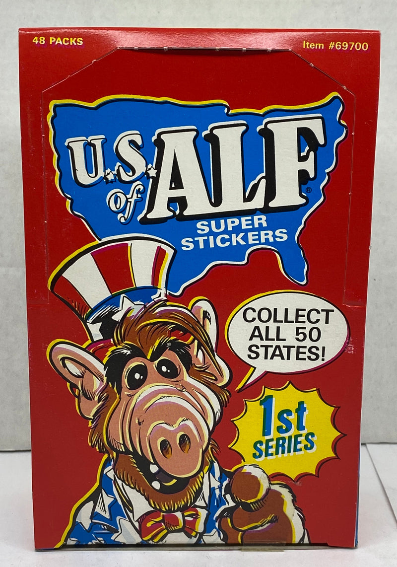 1987 US U.S. of Alf Super Stickers Card Box 1st Series 48 packs Zoot Italy   - TvMovieCards.com