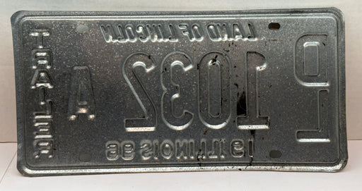 1996 Illinois Dealer Dealership License Plate DL 1032A Trailer   - TvMovieCards.com