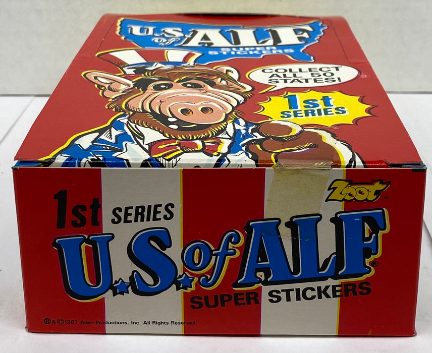 1987 US U.S. of Alf Super Stickers Card Box 1st Series 48 packs Zoot Italy   - TvMovieCards.com