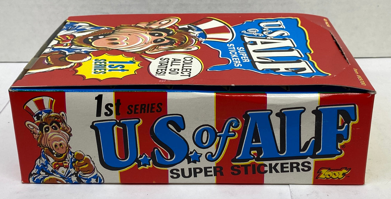 1987 US U.S. of Alf Super Stickers Card Box 1st Series 48 packs Zoot Italy   - TvMovieCards.com