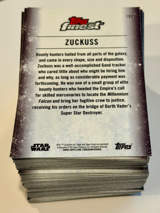 2018 Star Wars Finest Complete Trading Card Base Set of 100 Cards