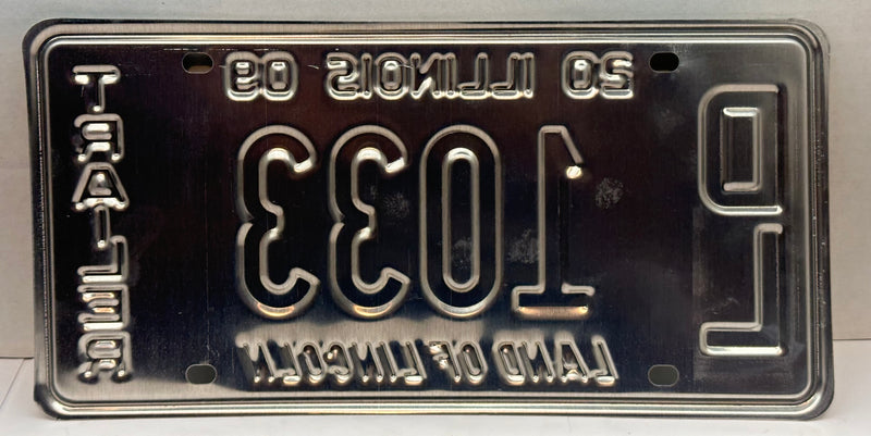 2009 Illinois Dealer Dealership License Plate DL 1033 Trailer   - TvMovieCards.com