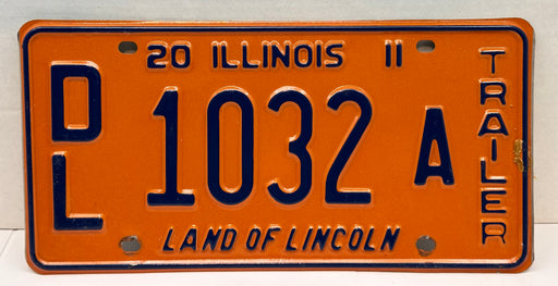 2011 Illinois Dealer Dealership License Plate DL 1032A Trailer   - TvMovieCards.com