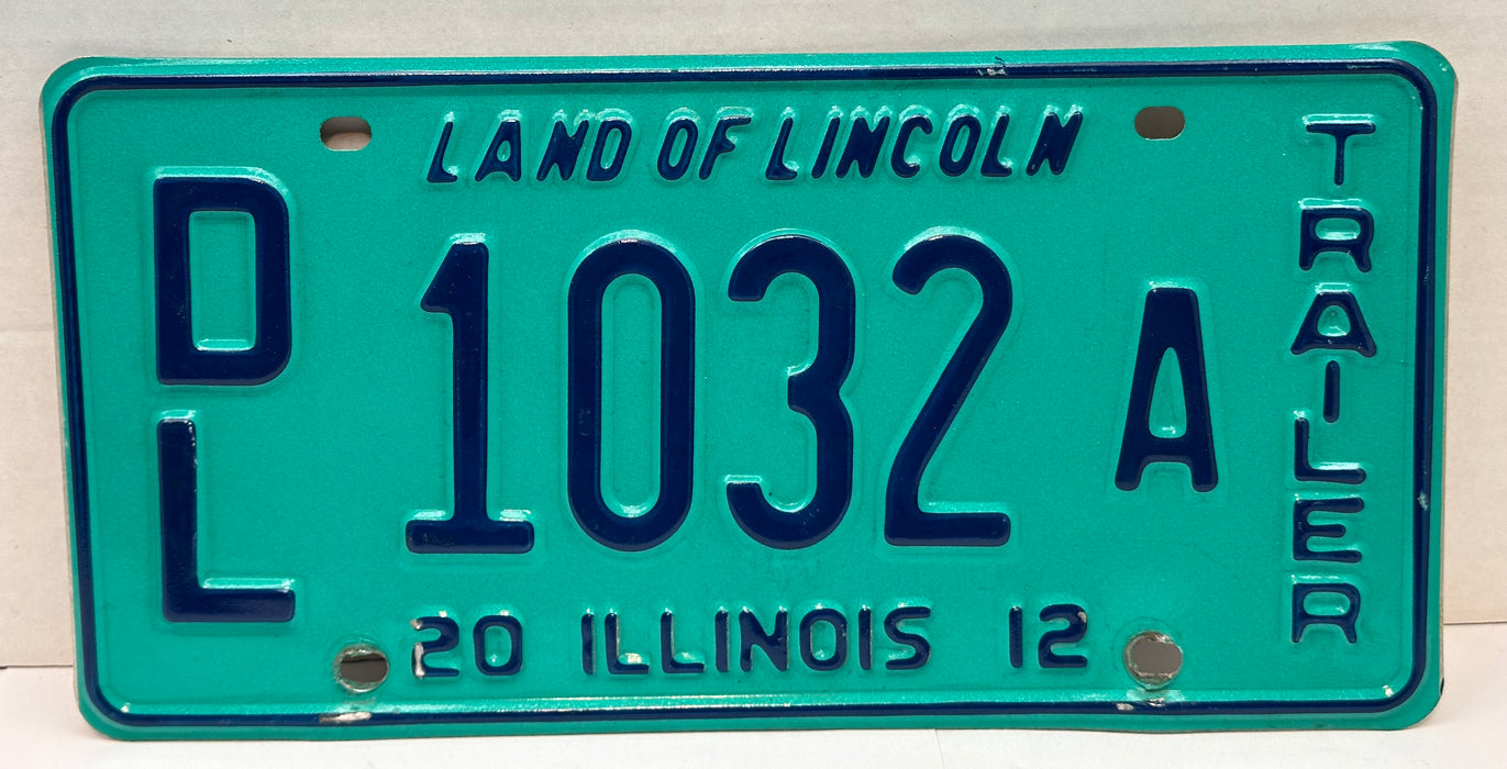 2012 Illinois Dealer Dealership License Plate DL 1032A Trailer   - TvMovieCards.com