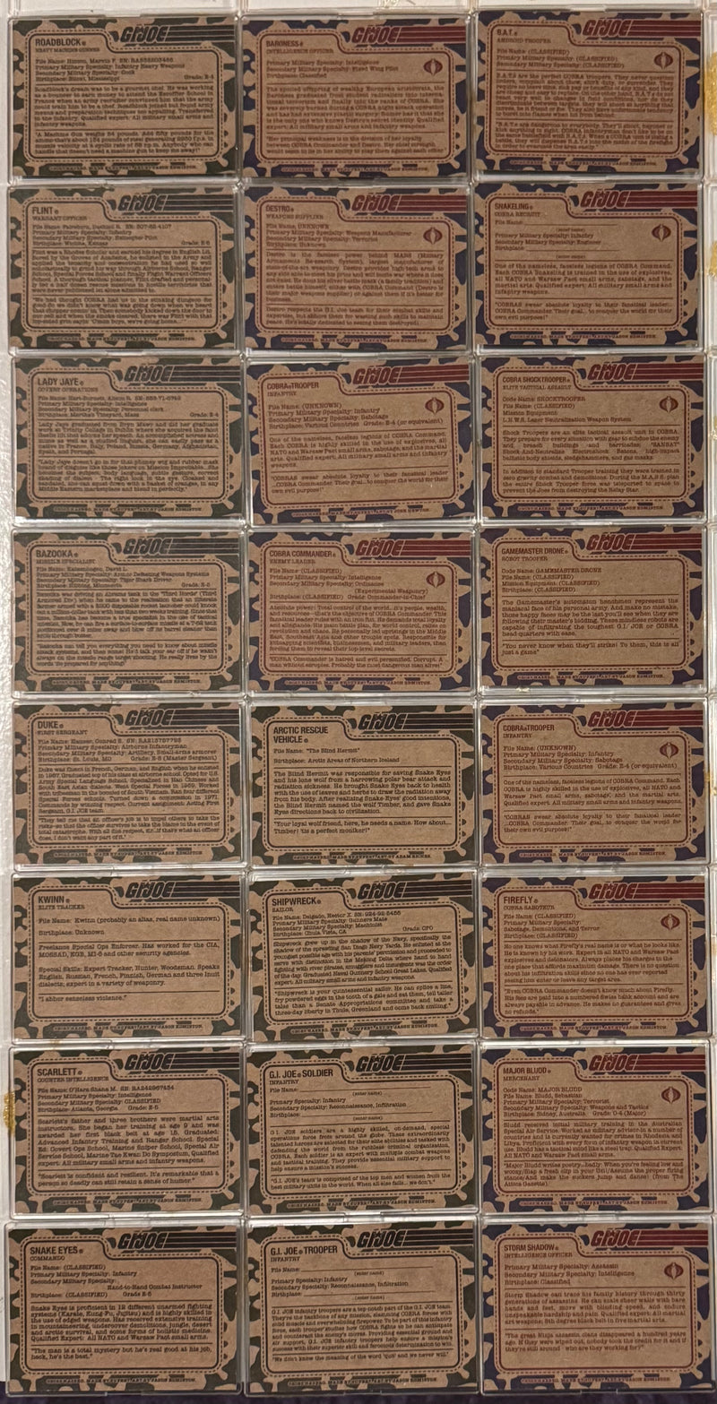 2024 SDCC Exclusive Hasbro GI Joe Trading Card Set 24 Cards #1-24 Super 7 - TvMovieCards.com