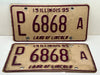 1995 Illinois Automobile Motorcycle Dealer Dealership License Plate DL 6868A   - TvMovieCards.com