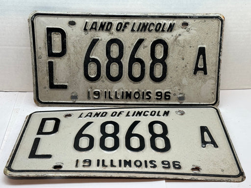 1996 Illinois Automobile Motorcycle Dealer Dealership License Plate DL 6868A   - TvMovieCards.com