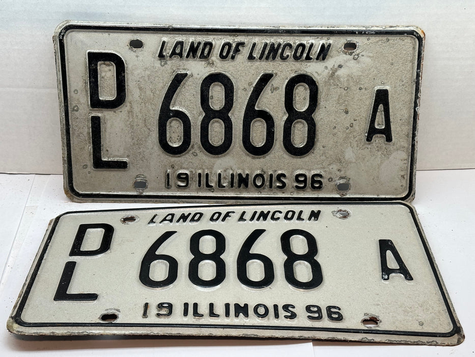 1996 Illinois Automobile Motorcycle Dealer Dealership License Plate DL 6868A   - TvMovieCards.com