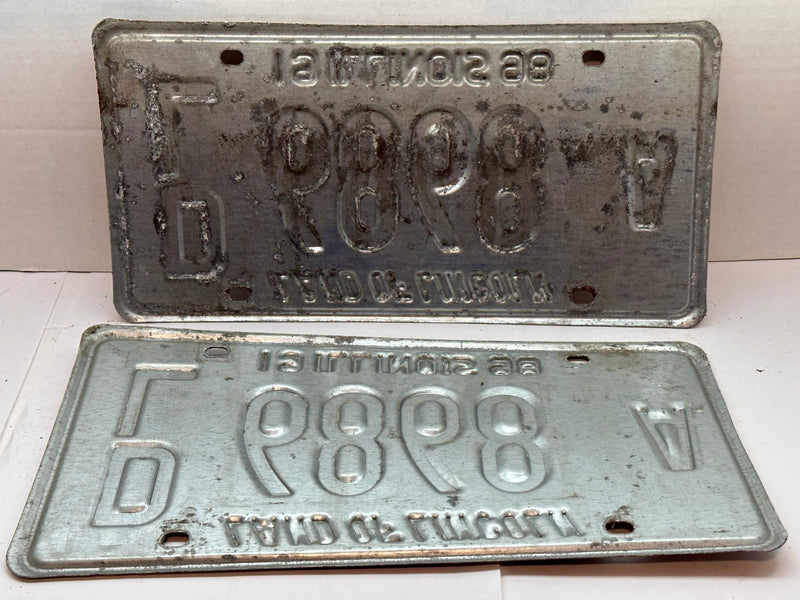 1998 Illinois Automobile Motorcycle Dealer Dealership License Plate DL 6868A   - TvMovieCards.com