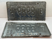 1999 Illinois Automobile Motorcycle Dealer Dealership License Plate DL 6868B   - TvMovieCards.com