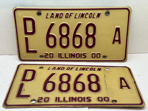 2000 Illinois Automobile Motorcycle Dealer Dealership License Plate DL 6868B   - TvMovieCards.com