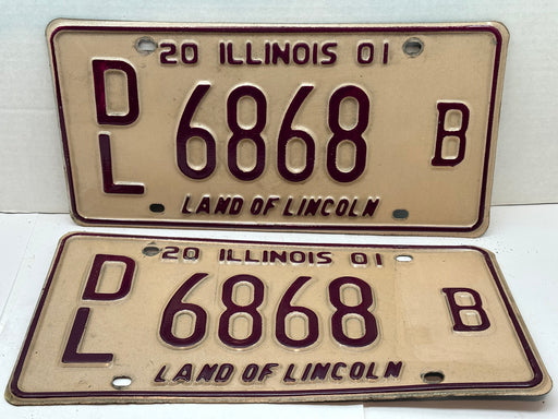 2001 Illinois Automobile Motorcycle Dealer Dealership License Plate DL 6868B   - TvMovieCards.com