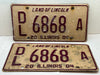 2004 Illinois Automobile Motorcycle Dealer Dealership License Plate DL 6868A   - TvMovieCards.com