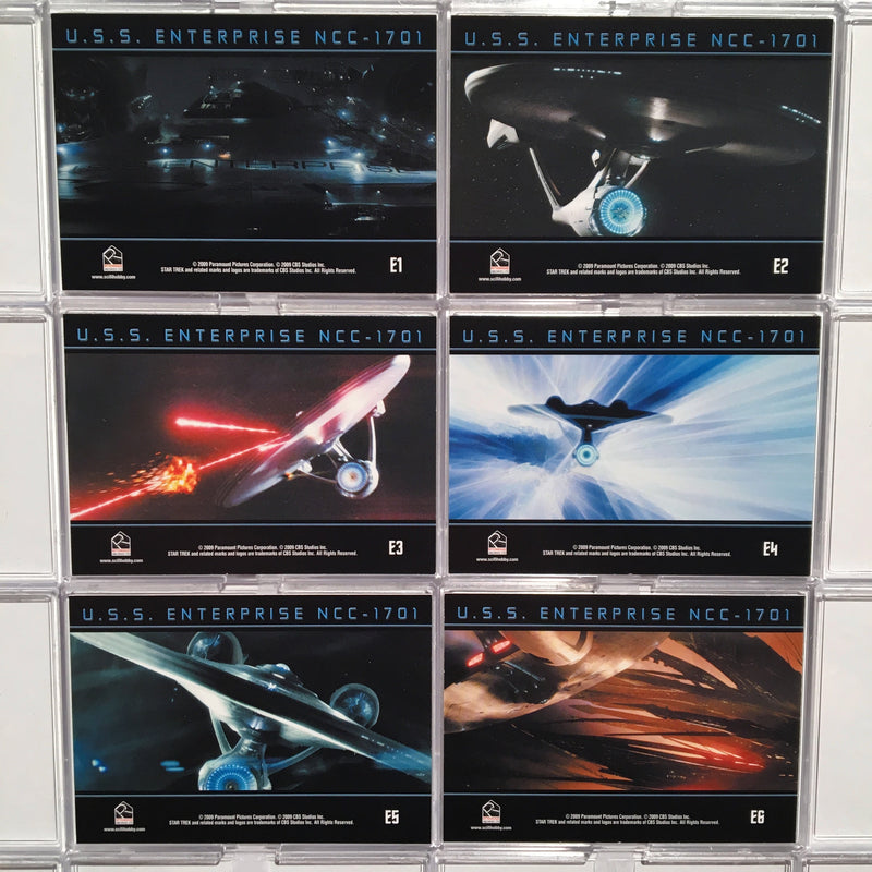 Star Trek The Movie 2009 U.S.S. Enterprise NCC-1701 Chase Card Set E1-E6 - TvMovieCards.com