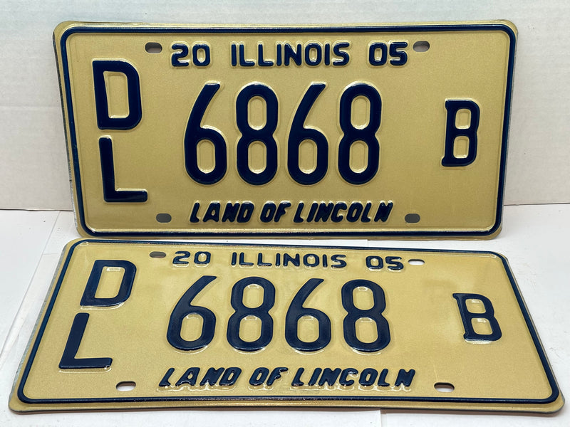 2005 Illinois Automobile Motorcycle Dealer Dealership License Plate DL 6868A   - TvMovieCards.com