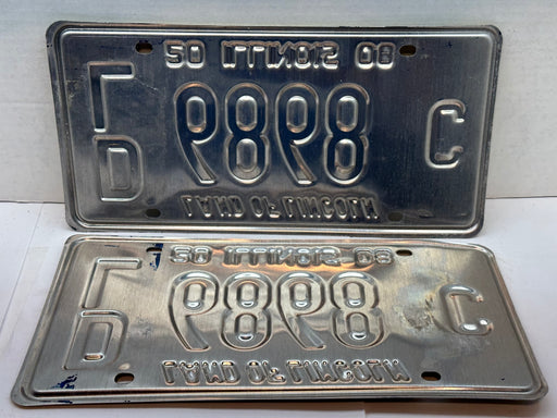 2008 Illinois Automobile Motorcycle Dealer Dealership License Plate DL 6868C   - TvMovieCards.com