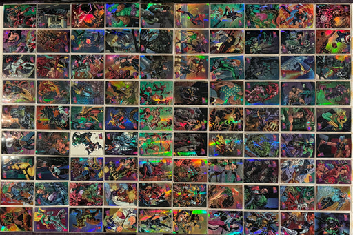 1997 Marvel vs. WildStorm Parallel Refractor Trading Card Set 90 Cards Fleer/Skybox - TvMovieCards.com
