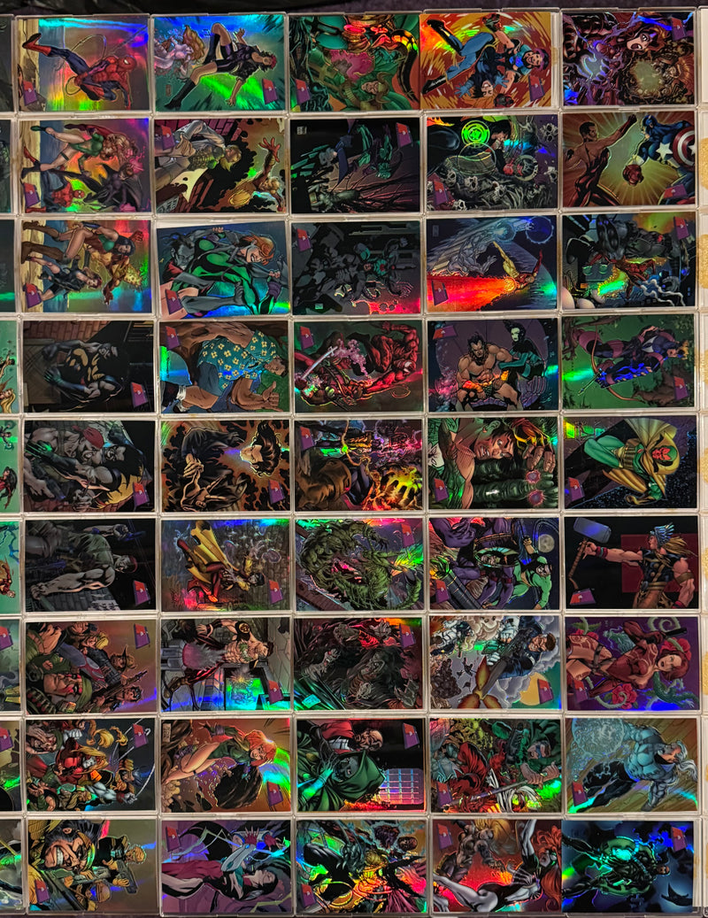 1997 Marvel vs. WildStorm Parallel Refractor Trading Card Set 90 Cards Fleer/Sky - TvMovieCards.com