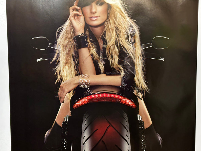2008 Harley Davidson Dealer Promotional Poster V-Rod Muscle Marisa Miller 2-Side   - TvMovieCards.com