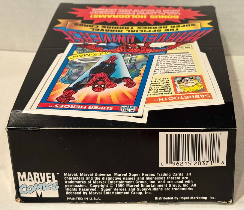 Marvel Universe Series I Super Heroes Trading Card Box 36 Packs Impel 1990 - TvMovieCards.com