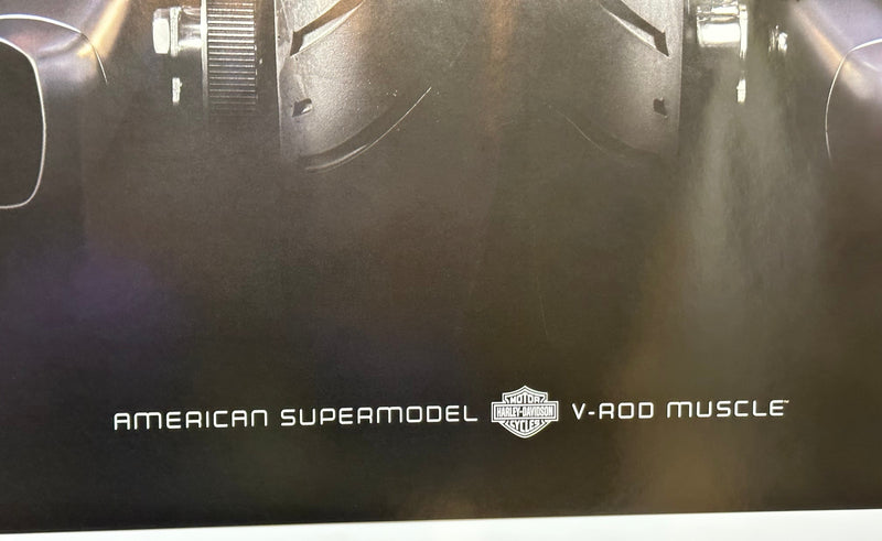 2008 Harley Davidson Dealer Promotional Poster V-Rod Muscle Marisa Miller 2-Side   - TvMovieCards.com