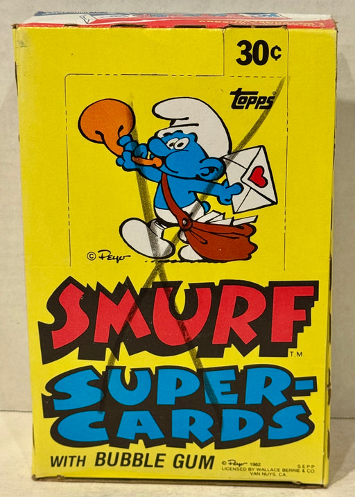 1982 Topps Smurf Supercards FULL 24 Pack Trading Card Wax Box - TvMovieCards.com
