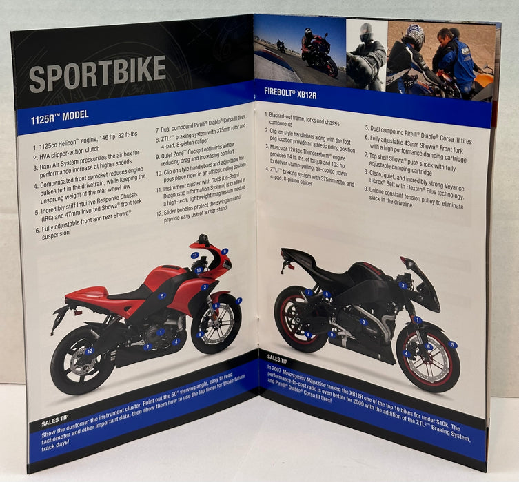 2009 Buell Motorcycle Dealer Dealership Staff Only Sales Brochure 1125R   - TvMovieCards.com