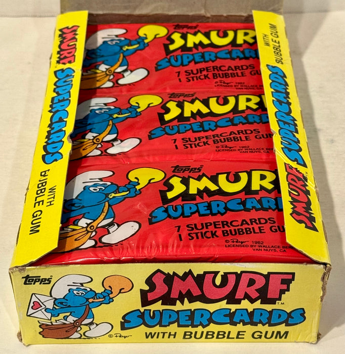 1982 Topps Smurf Supercards FULL 24 Pack Trading Card Wax Box - TvMovieCards.com