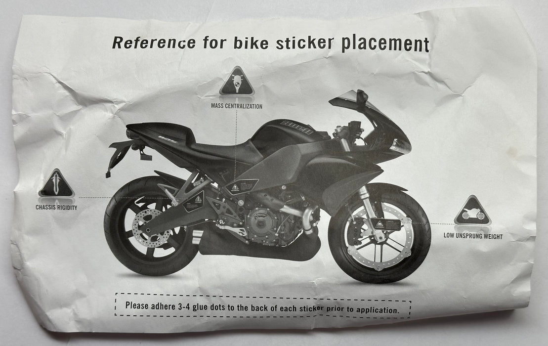2006 Buell 1125R Motorcycle Dealership Floor New Bike Sales Feature Sticker Lot   - TvMovieCards.com