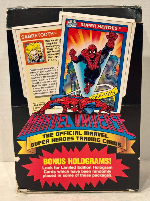 Marvel Universe Series I Super Heroes Empty Display Trading Card Box Impel 1990 - TvMovieCards.com