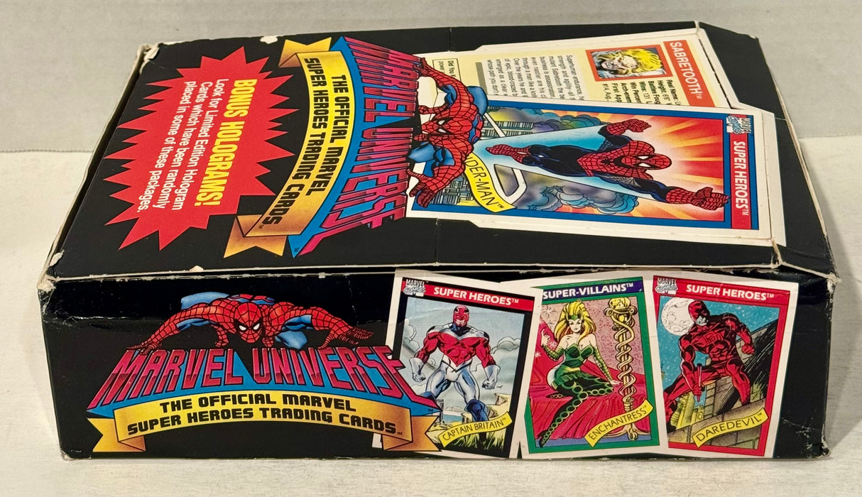 Marvel Universe Series I Super Heroes Empty Display Trading Card Box Impel 1990 - TvMovieCards.com