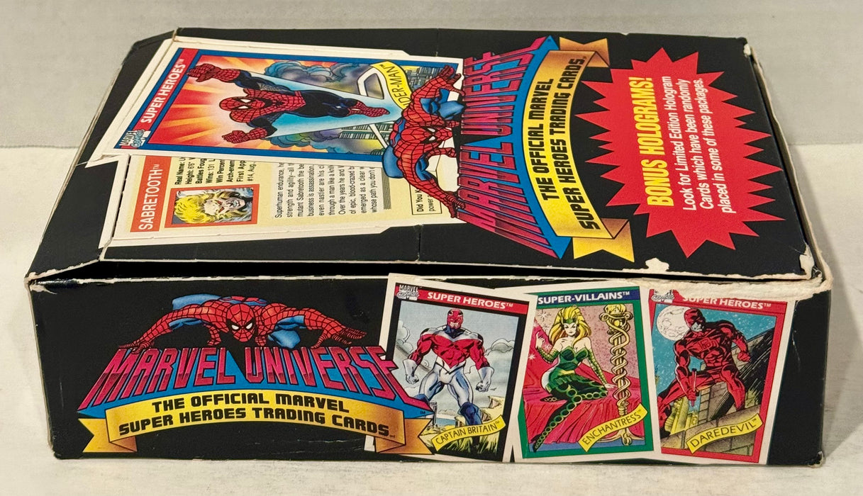 Marvel Universe Series I Super Heroes Empty Display Trading Card Box Impel 1990 - TvMovieCards.com