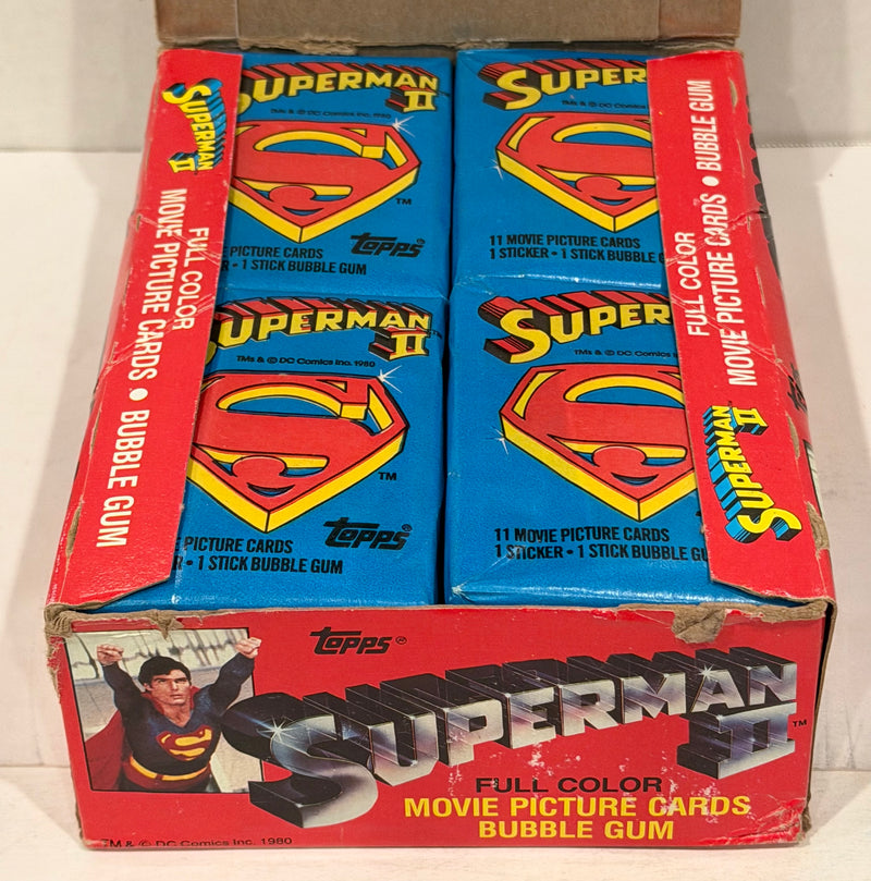 1981 Topps Superman II Movie Series II Vintage Trading Card Box Full 36 Packs