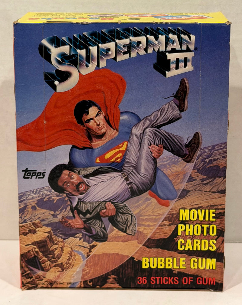 1983 Superman III Movie Vintage Trading Card Wax Box Full 36 Packs Topps