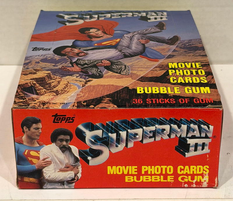 1983 Superman III Movie Vintage Trading Card Wax Box Full 36 Packs Topps