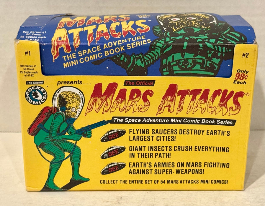 1988 Mars Attacks Comic #1 & #2 Comic Empty Display Box Topps - TvMovieCards.com