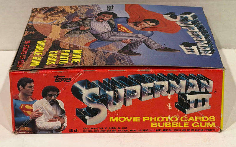 1983 Superman III Movie Vintage Trading Card Wax Box Full 36 Packs Topps