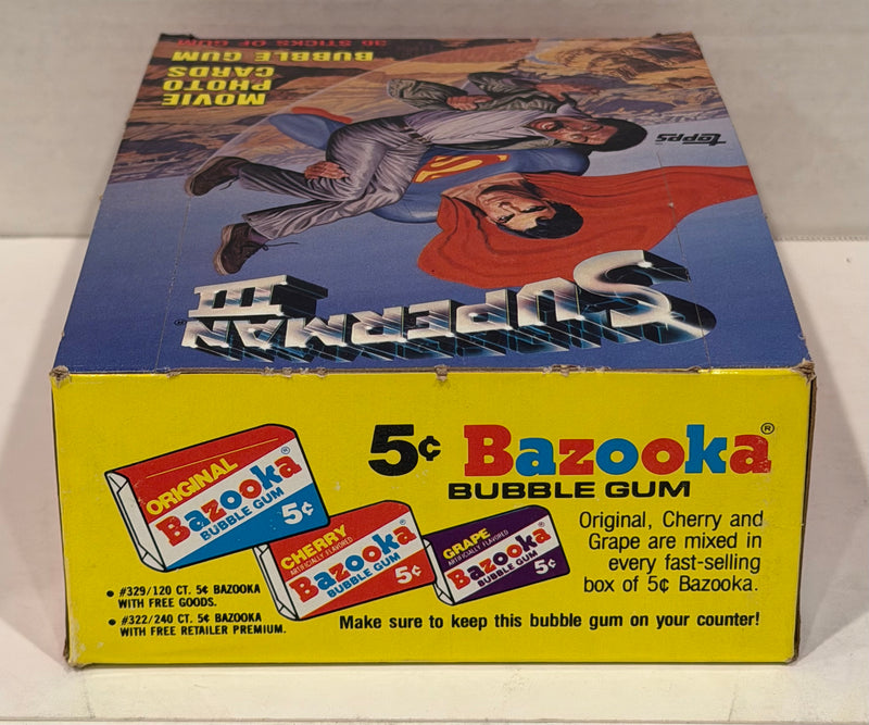 1983 Superman III Movie Vintage Trading Card Wax Box Full 36 Packs Topps