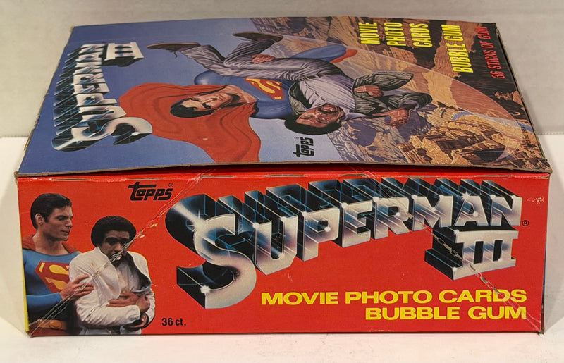 1983 Superman III Movie Vintage Trading Card Wax Box Full 36 Packs Topps