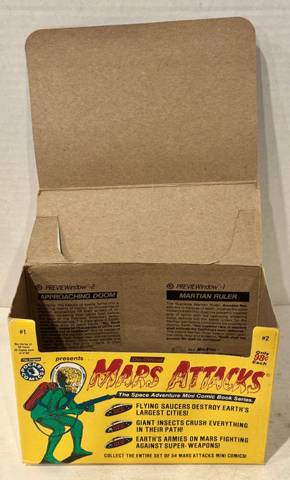 1988 Mars Attacks Comic #1 & #2 Comic Empty Display Box Topps - TvMovieCards.com