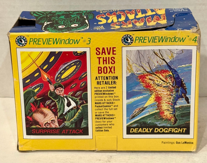 1988 Mars Attacks Comic #3 & #4 Comic Empty Display Box Topps - TvMovieCards.com