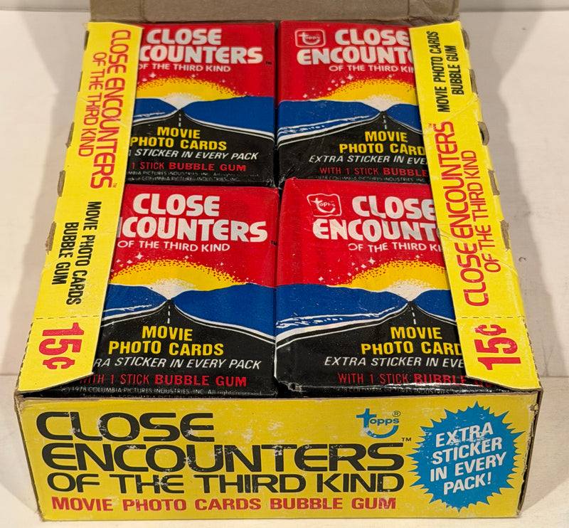 1978 Close Encounters Third Kind Wax Vintage Trading Card Box 36 Packs Topps