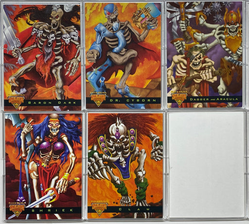 Skeleton Warriors Luma Bone Chase Trading Card Set #1-5 Fleer Ultra 1995   - TvMovieCards.com