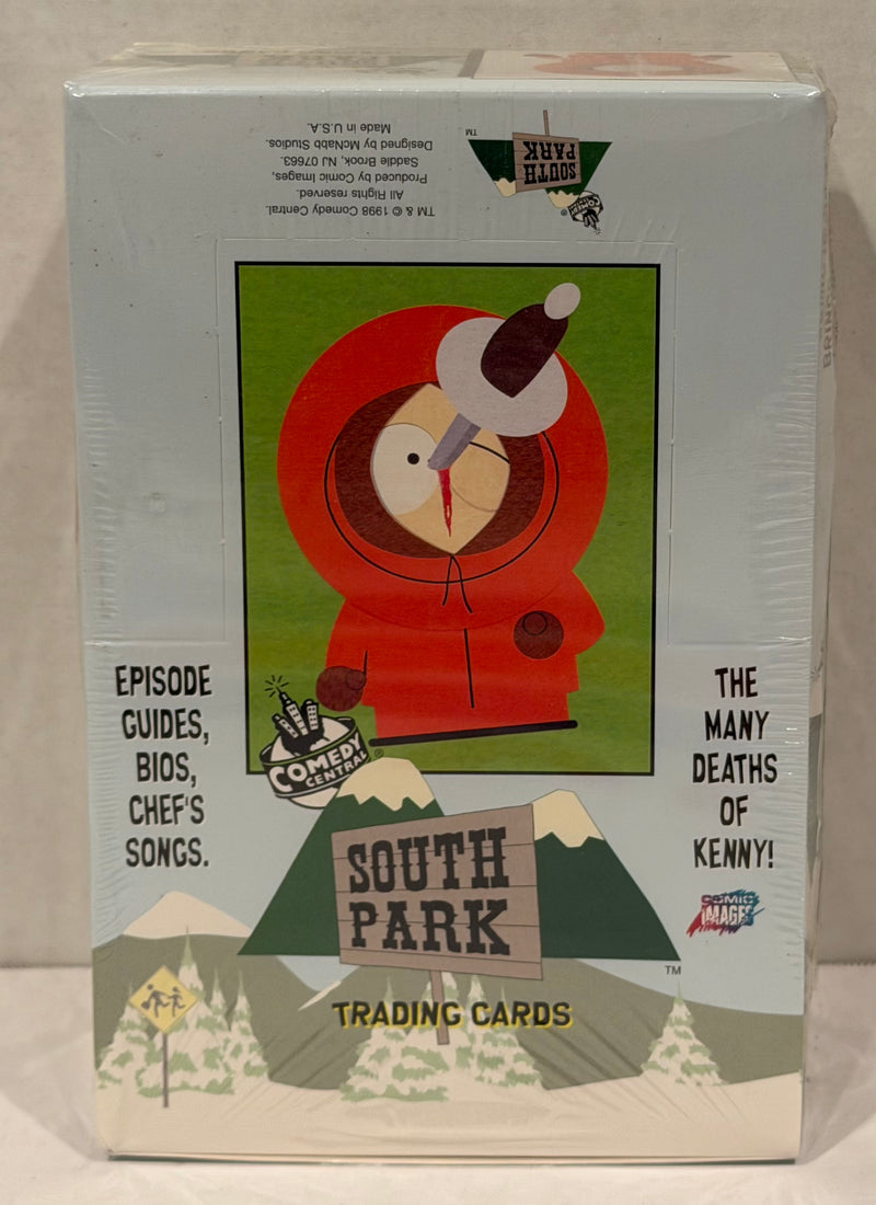 1998 South Park Jumbo Wax Trading Card Box Comic Images 30 Packs Factory Sealed