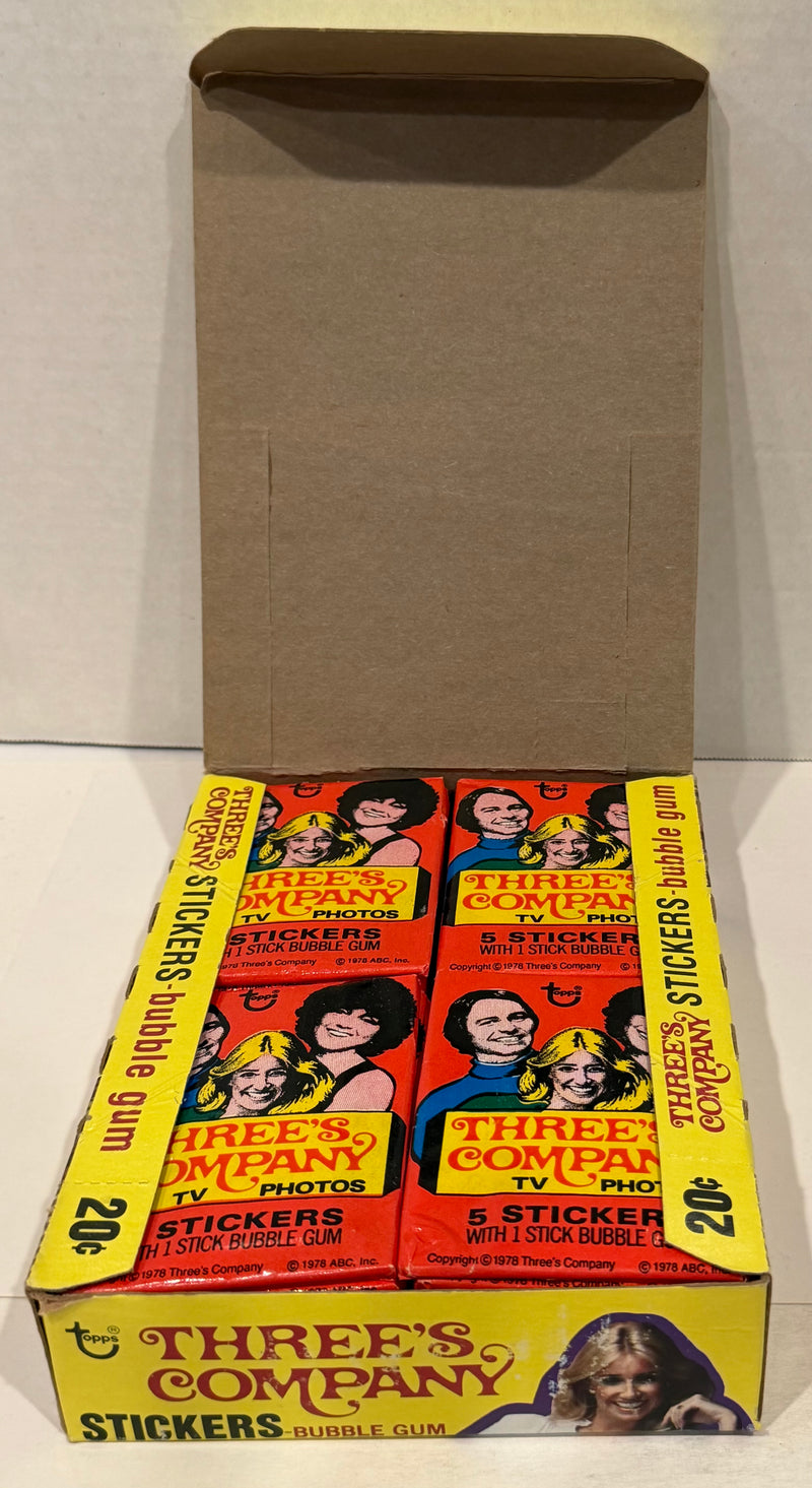 1978 Topps Three's Company Vintage FULL 36 Pack Sticker Trading Card Box